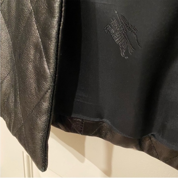 Burberry Quilted Black Leather Jacket US 4 - Picture 9 of 9